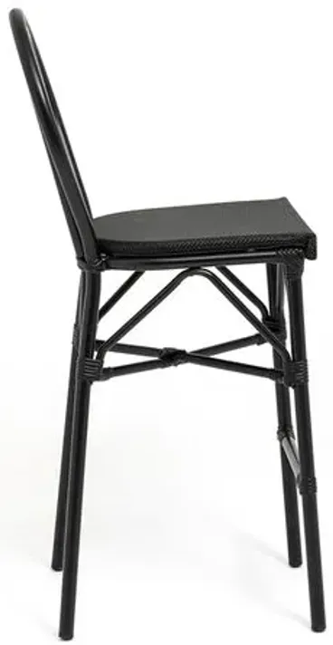 Joel Outdoor Barstool - Black