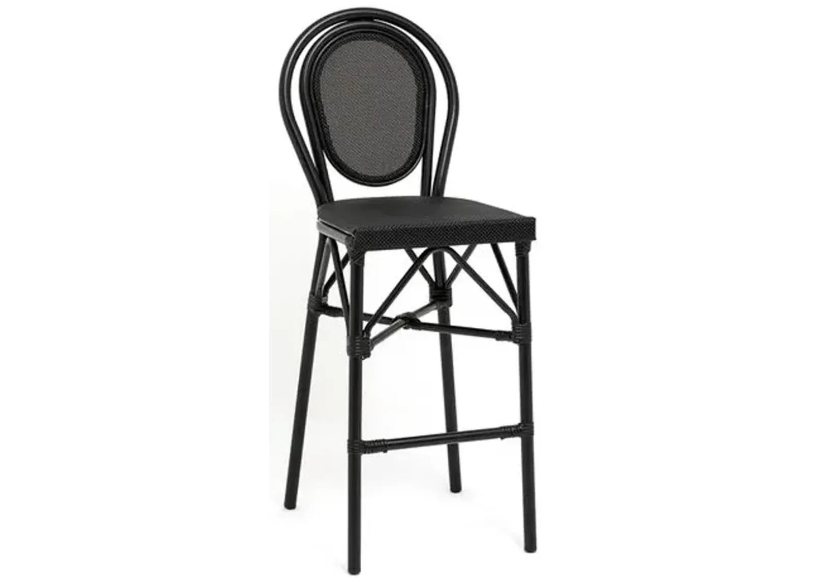 Joel Outdoor Barstool - Black