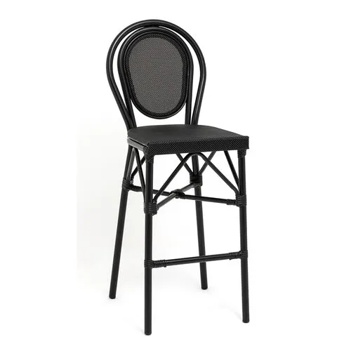 Joel Outdoor Barstool - Black