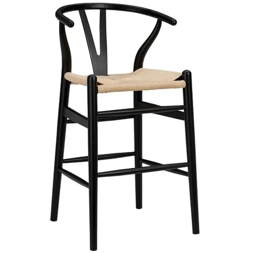 Nina Counter Stool - Black/Natural