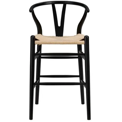 Nina Counter Stool - Black/Natural