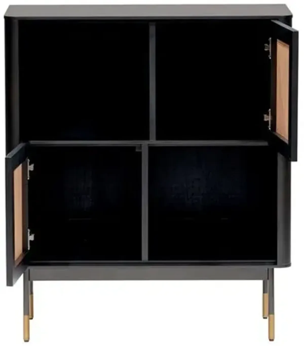 Omari 33" Cabinet - Black/Natural