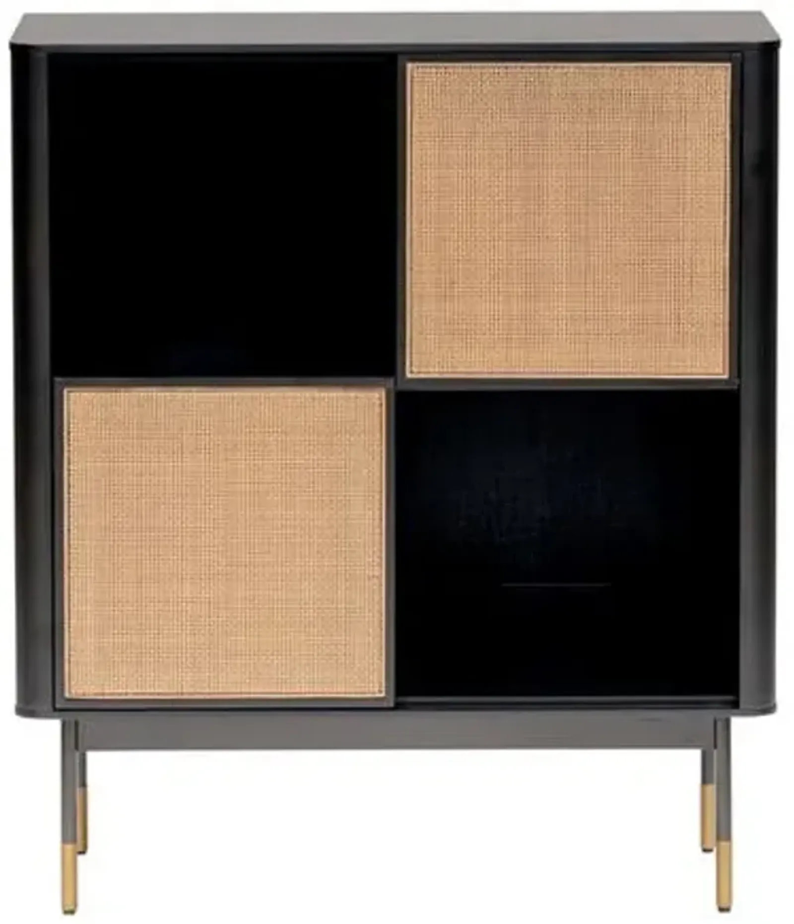 Omari 33" Cabinet - Black/Natural