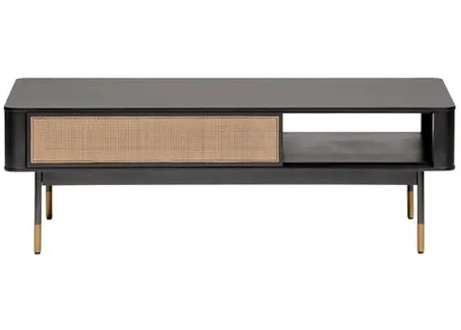 Omari 47" Coffee Table - Black/Natural