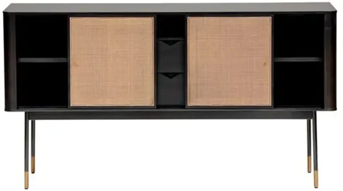 Omari 59" Sideboard - Black/Natural