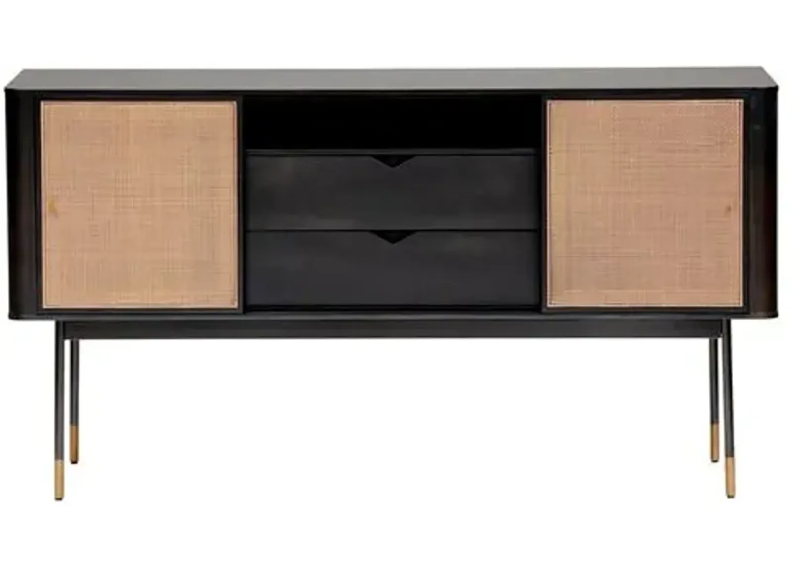 Omari 59" Sideboard - Black/Natural