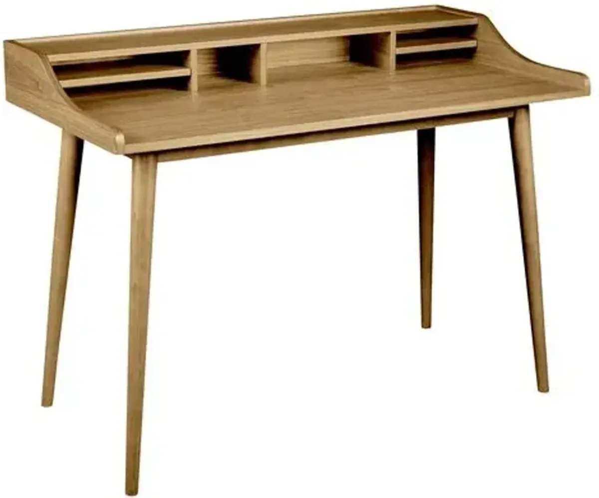 Reginald Desk - White Oak Veneer - Brown