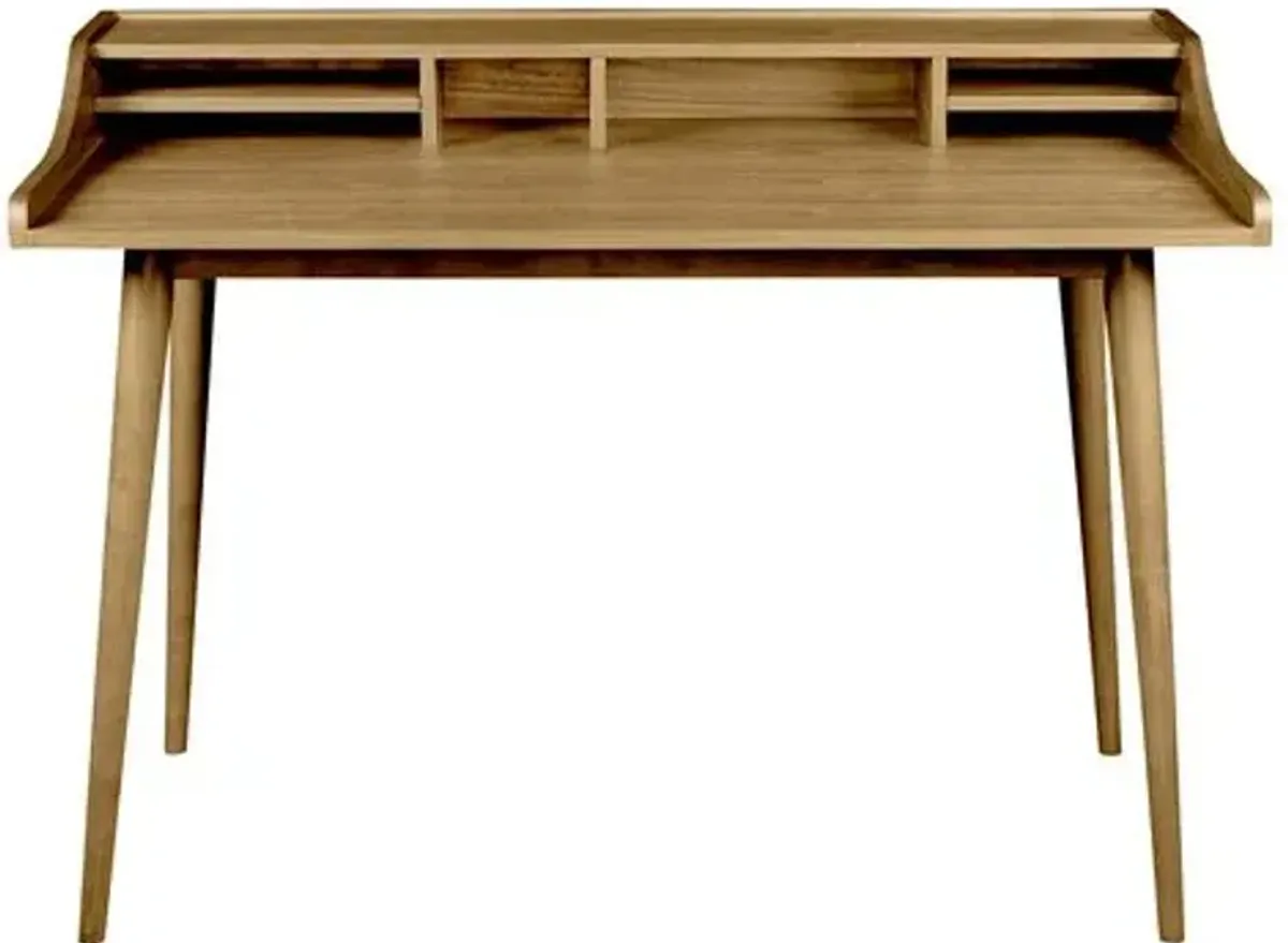 Reginald Desk - White Oak Veneer - Brown