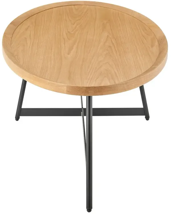 Rey 47" Oval Coffee Table, Oak