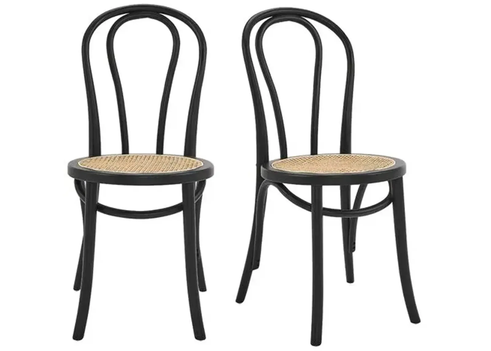 Set of 2 Nico Side Chairs - Matte Black