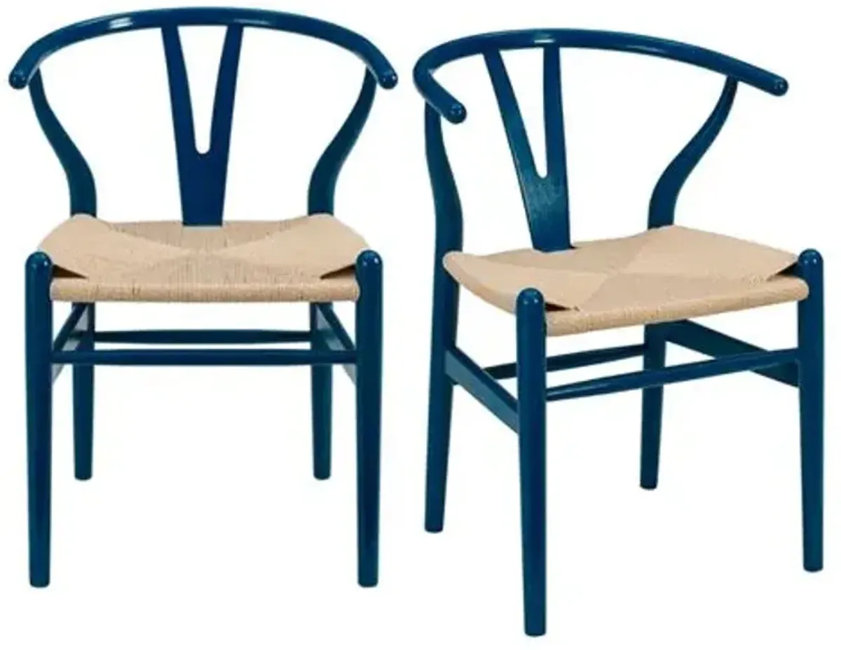 Set of 2 Nina Side Chairs - Midnight Blue