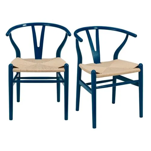 Set of 2 Nina Side Chairs - Midnight Blue