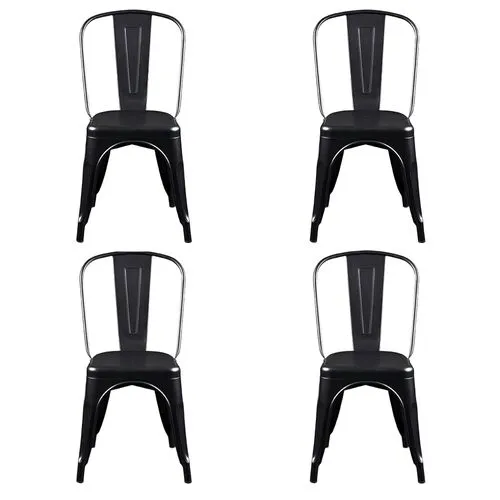 Set of 4 Knox Side Chairs - Matte Black