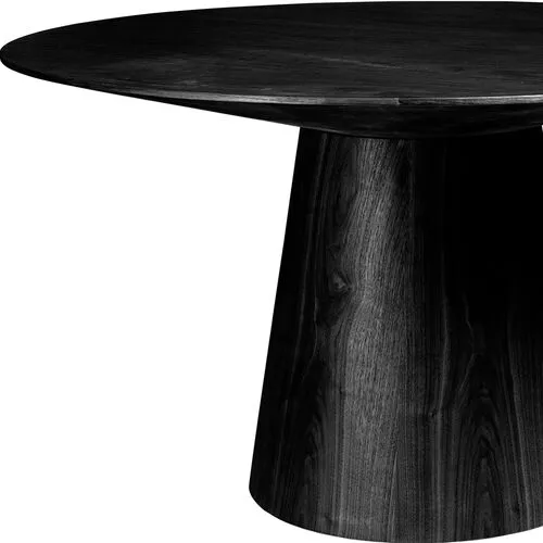 Dexter 53" Round Dining Table - Matte Black