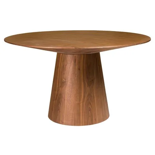 Dexter 53" Round Dining Table - Walnut