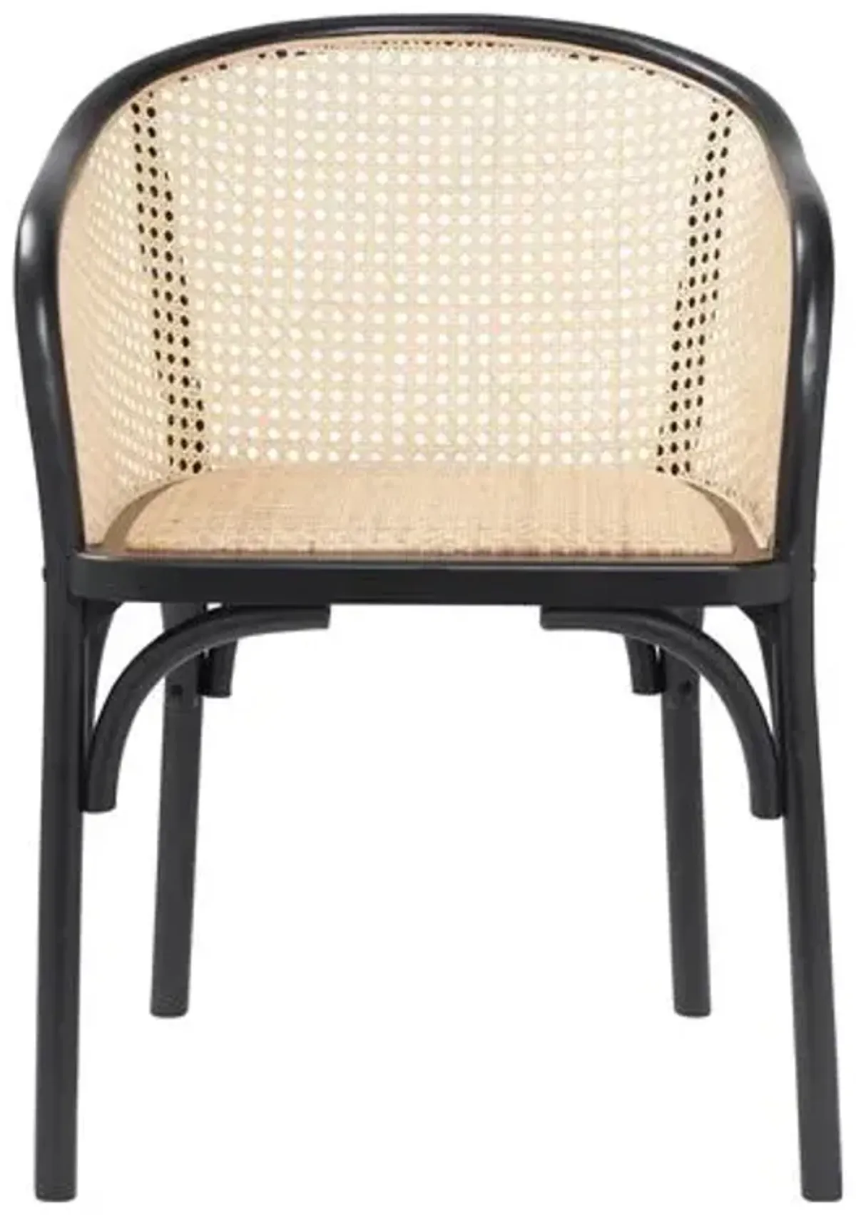 Tate Rattan Armchair - Black/Natural - Beige