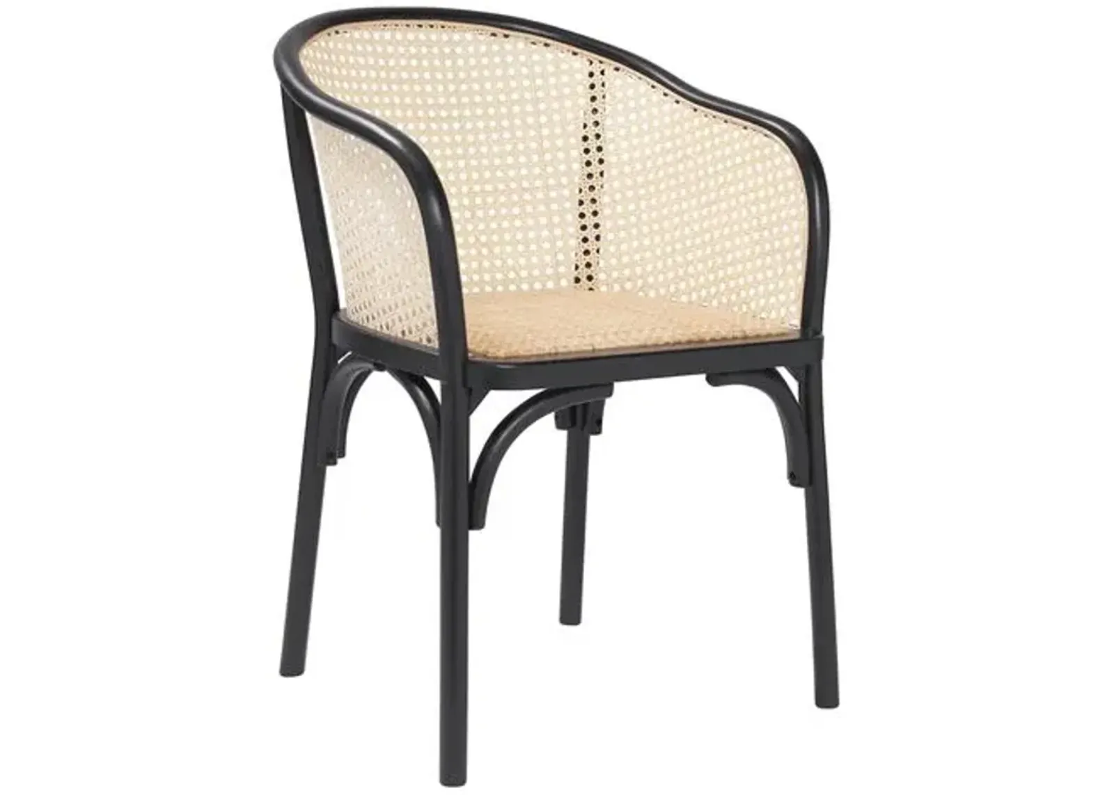 Tate Rattan Armchair - Black/Natural - Beige