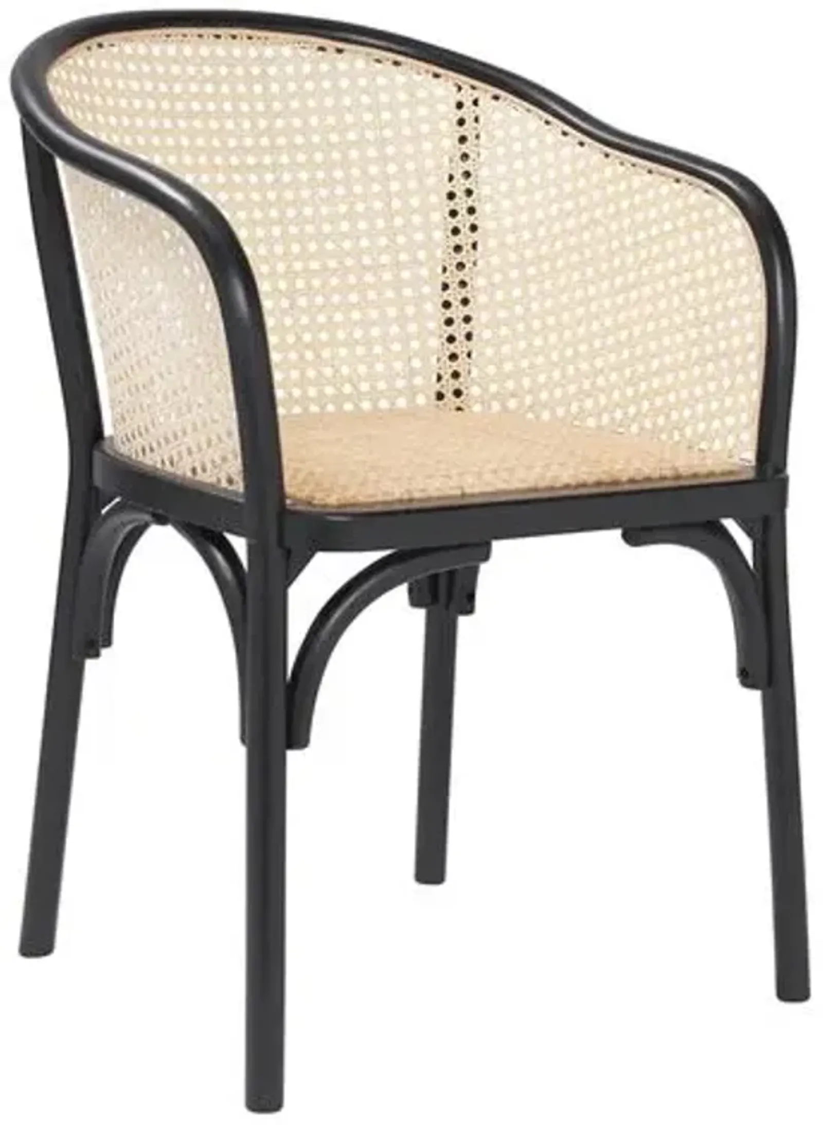 Tate Rattan Armchair - Black/Natural - Beige