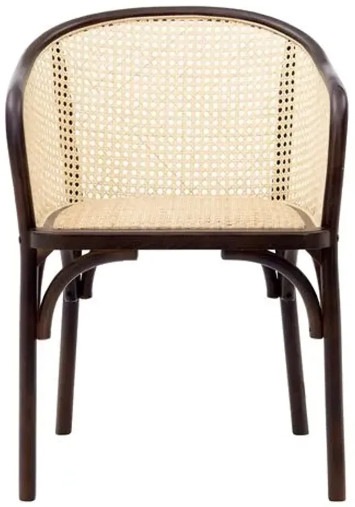 Tate Rattan Armchair - Walnut/Natural - Beige