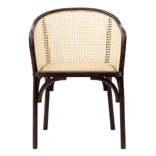 Tate Rattan Armchair - Walnut/Natural - Beige