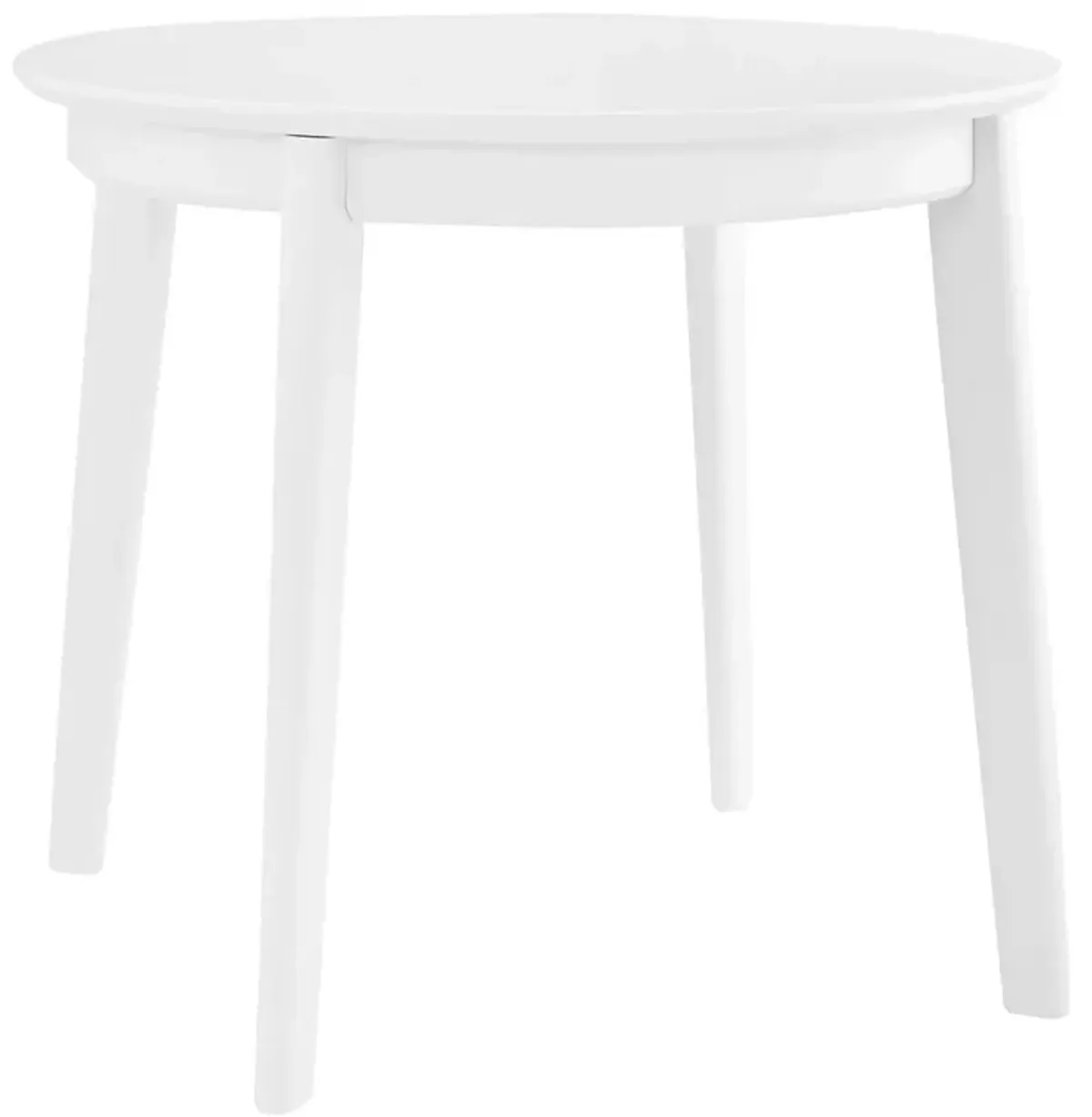 Zayn 36" Round Dining Table, Matte White