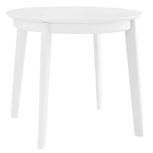 Zayn 36" Round Dining Table - Matte White
