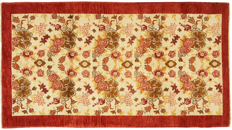 Turkish Kayseri Rug - 3'3" X 5'1" - Red - Red