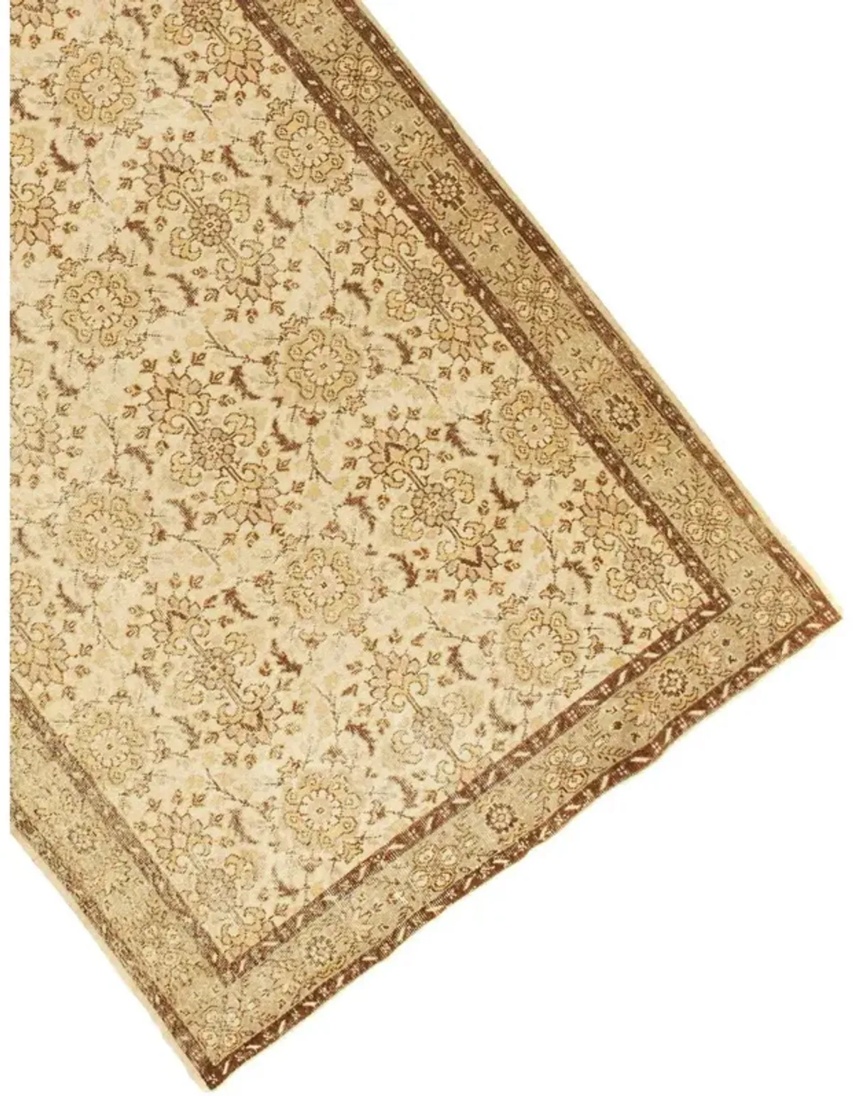 1940s Turkish Oushak Rug - 6'2 X 10'11 - beige - beige