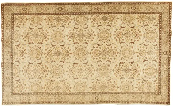 1940s Turkish Oushak Rug - 6'2 X 10'11 - Beige - Beige
