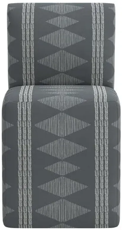 Graham Dining Chair - Soweto Charcoal - Gray