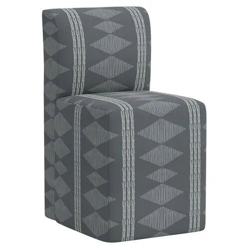 Graham Dining Chair - Soweto Charcoal - Gray