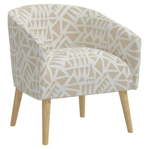 Leah Barrel Chair - Nairobi Natural - Beige