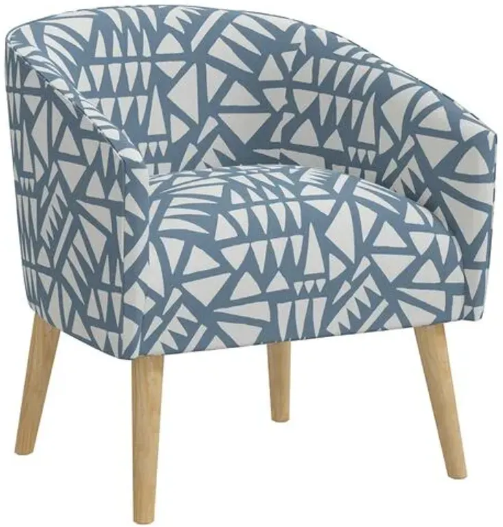 Leah Barrel Chair - Nairobi Blue