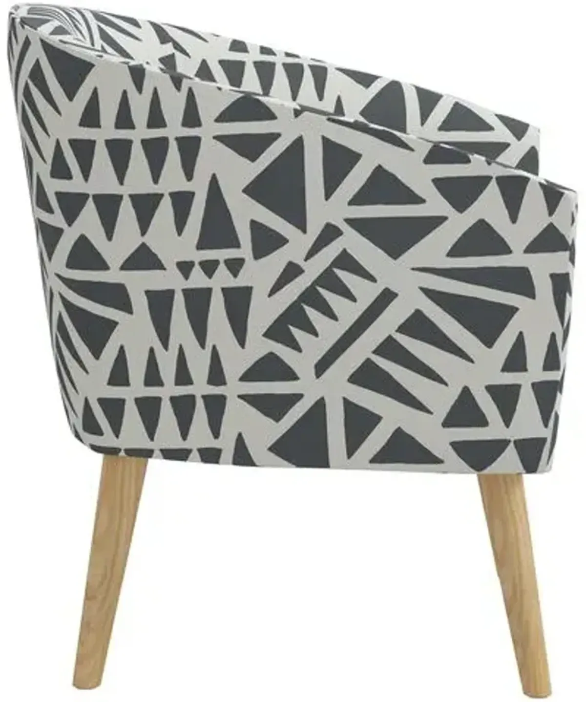 Leah Barrel Chair - Nairobi Charcoal - Gray