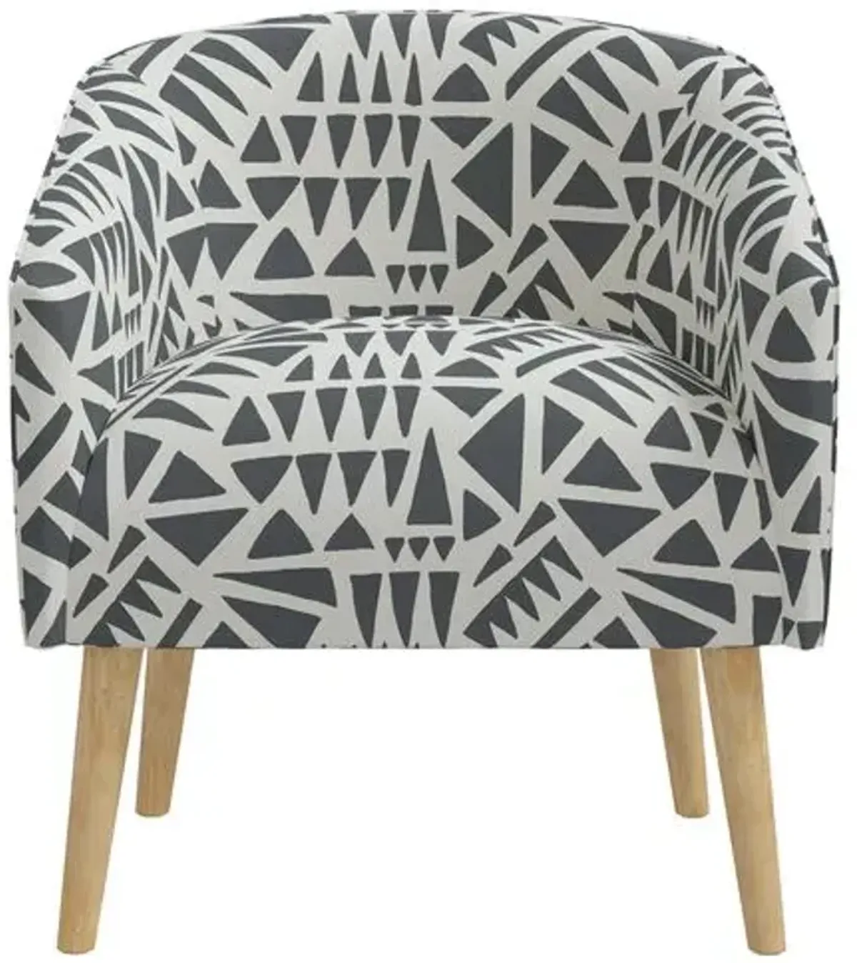 Leah Barrel Chair - Nairobi Charcoal - Gray