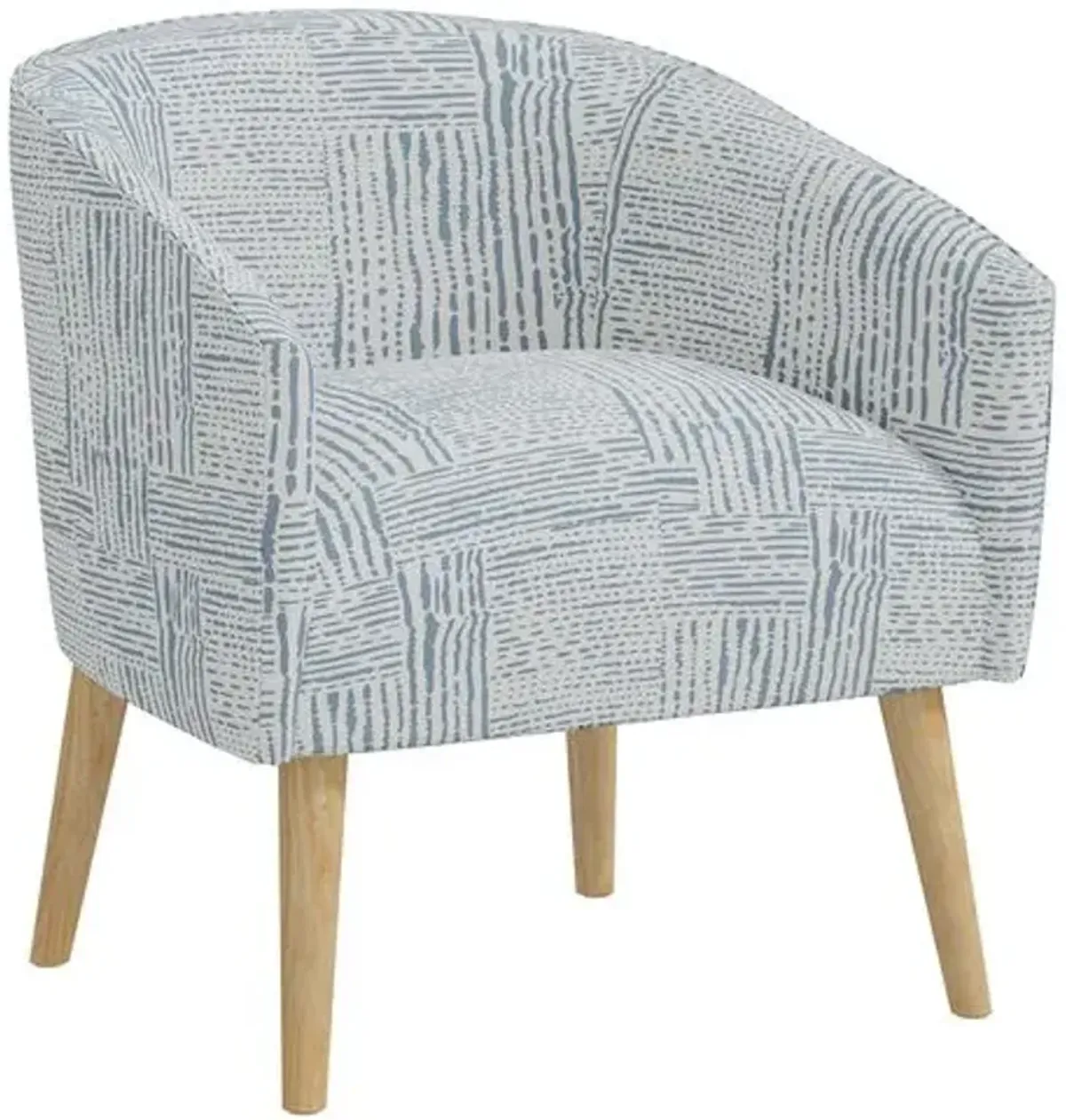 Leah Barrel Chair - Durban Blue