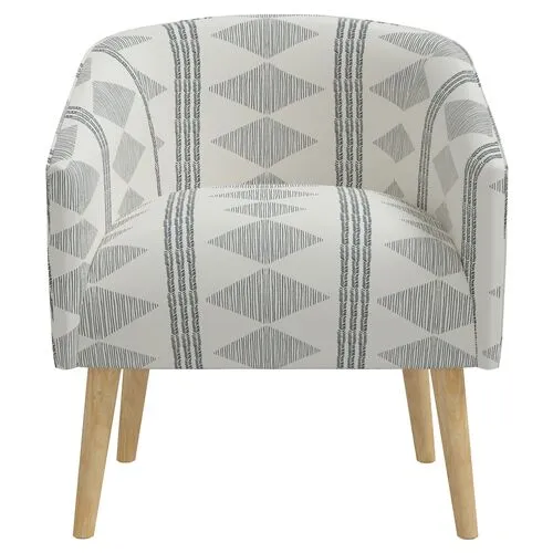 Leah Barrel Chair - Soweto Gray