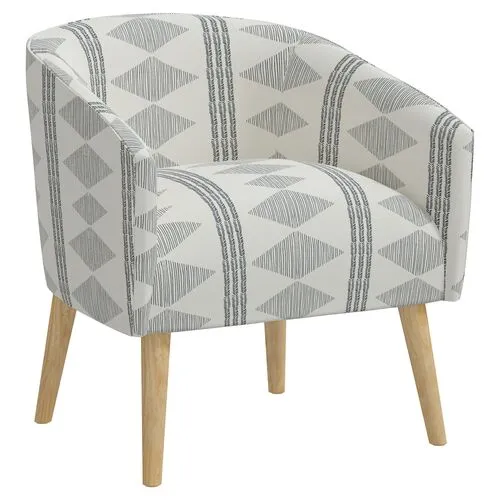 Leah Barrel Chair - Soweto Gray