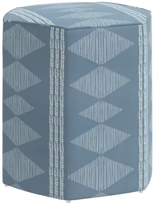 Becca Ottoman - Soweto Blue