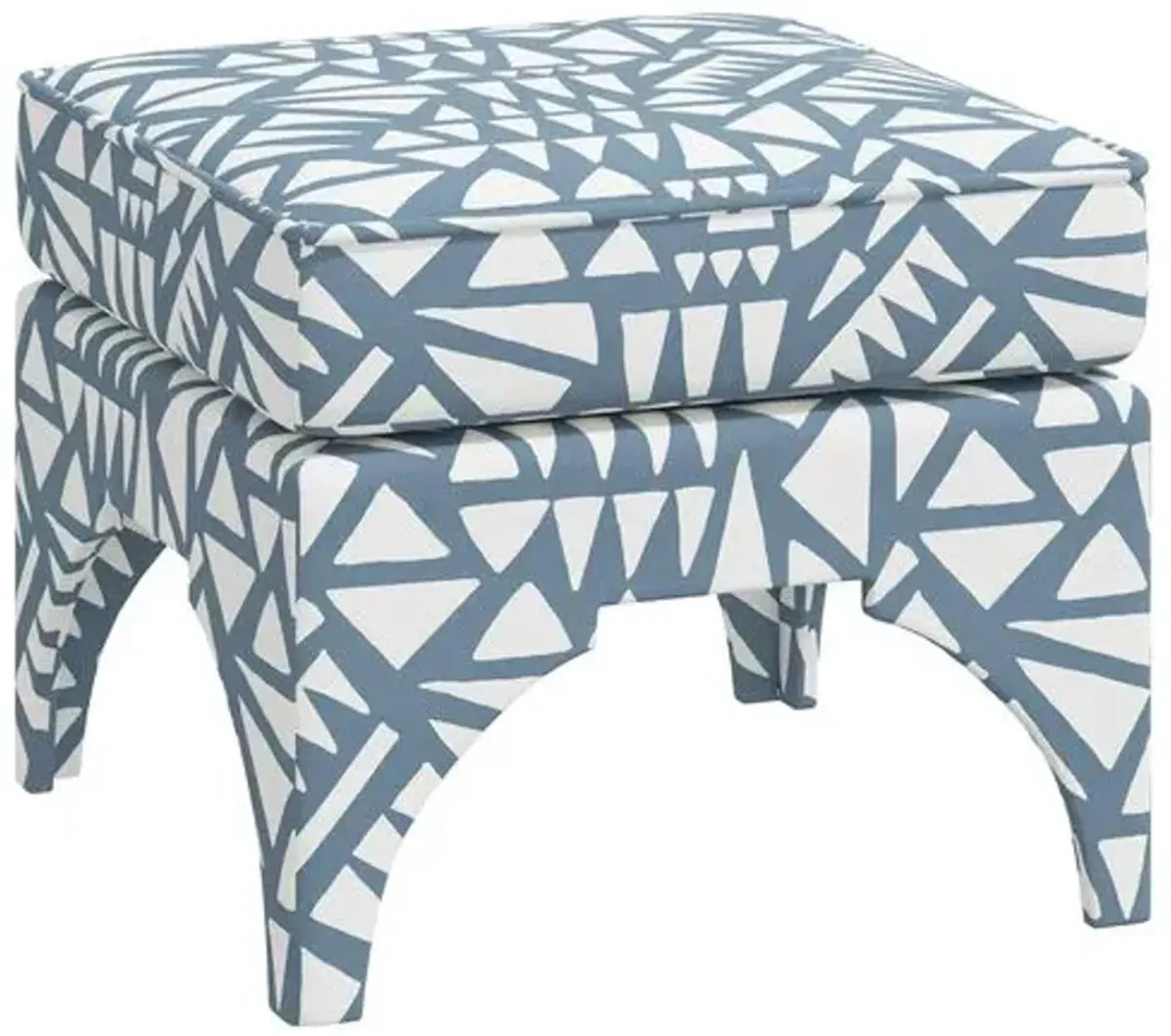 Maude Pillow-Top Ottoman - Nairobi Blue