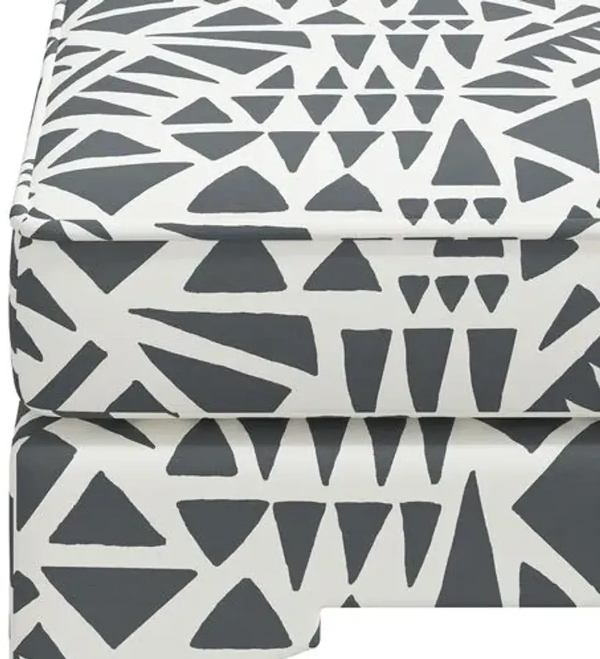 Maude Pillow-Top Ottoman - Nairobi Charcoal