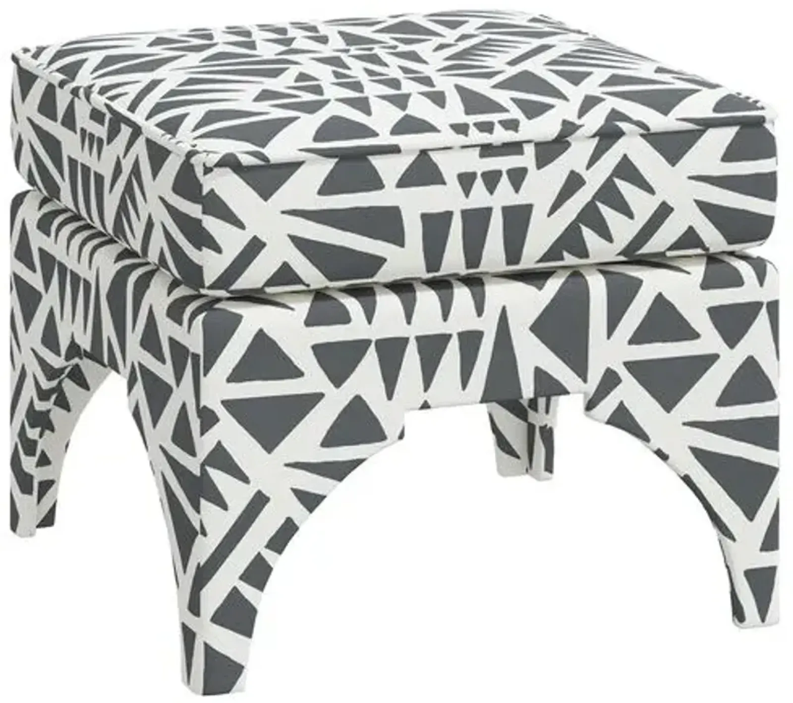 Maude Pillow-Top Ottoman - Nairobi Charcoal