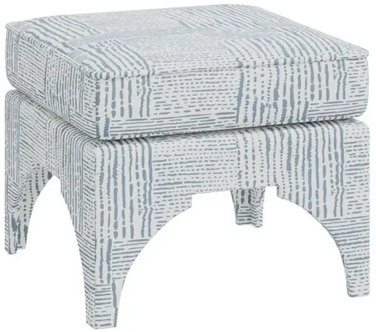 Maude Pillow-Top Ottoman - Durban Blue