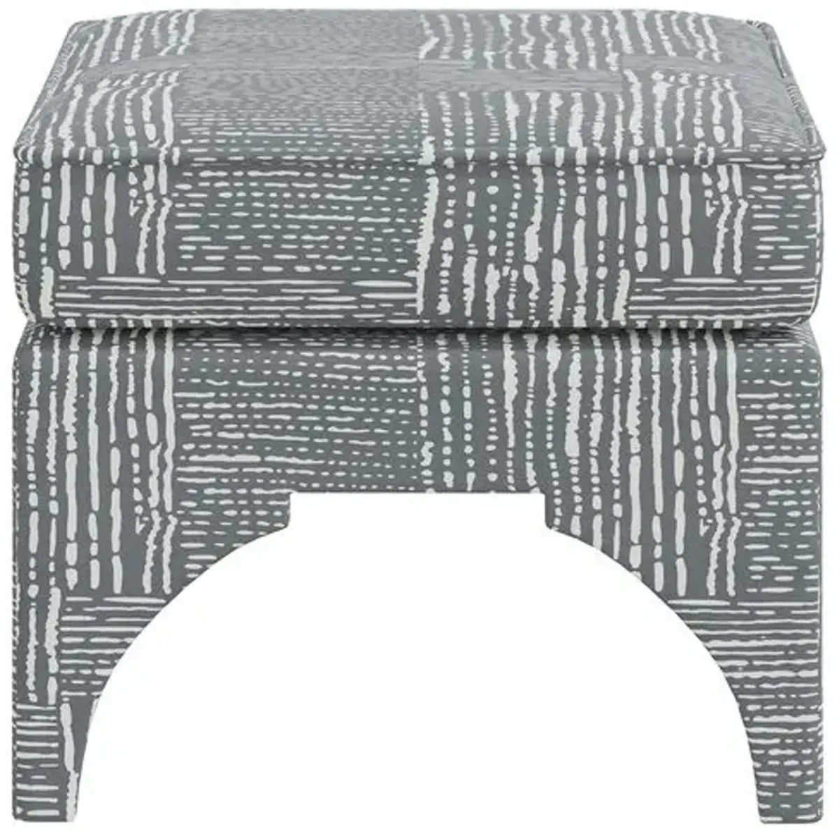 Maude Pillow-Top Ottoman - Durban Charcoal