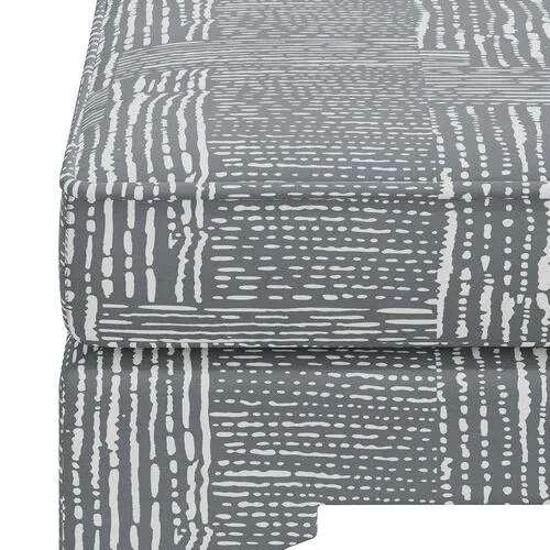 Maude Pillow-Top Ottoman - Durban Charcoal