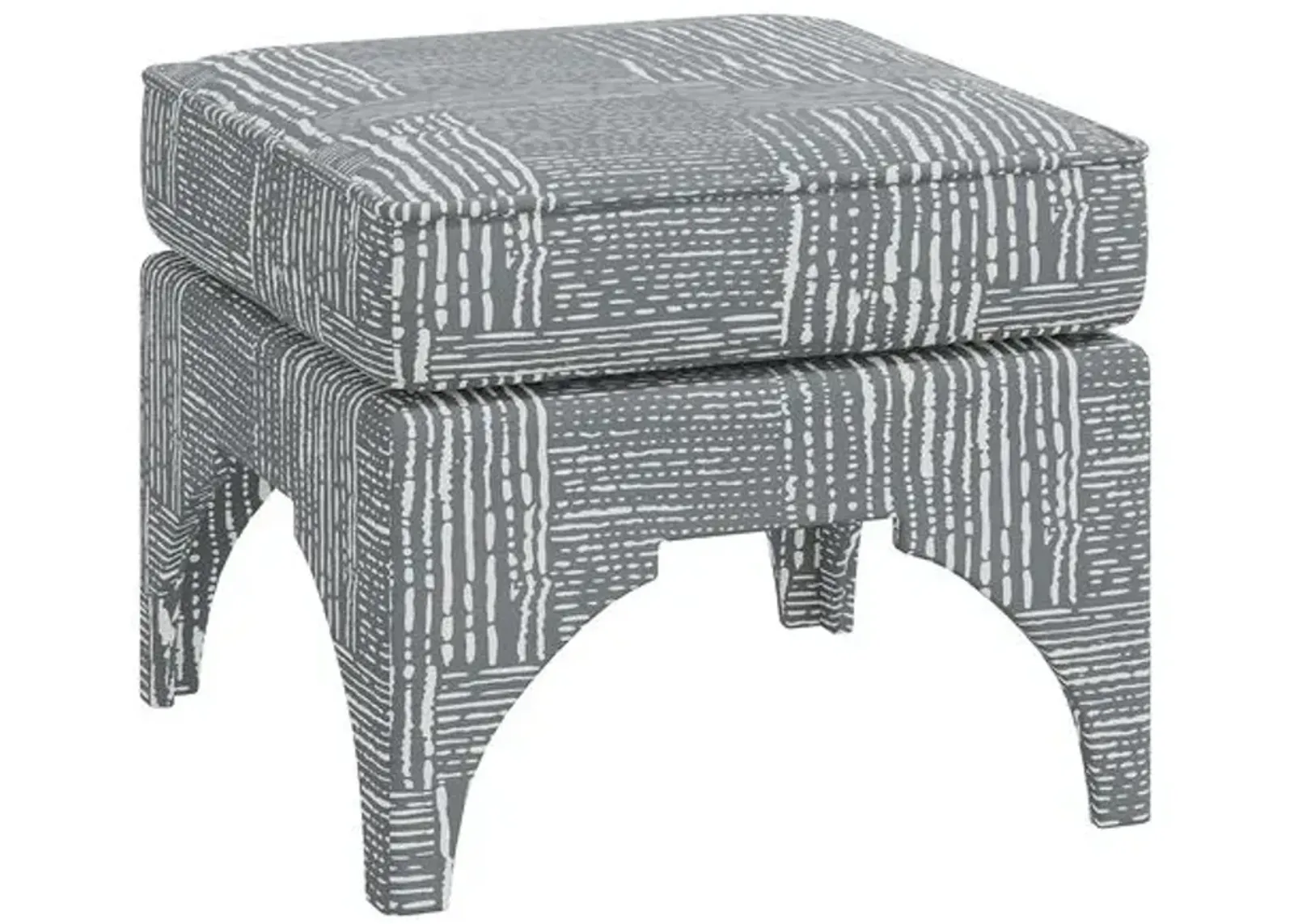 Maude Pillow-Top Ottoman - Durban Charcoal