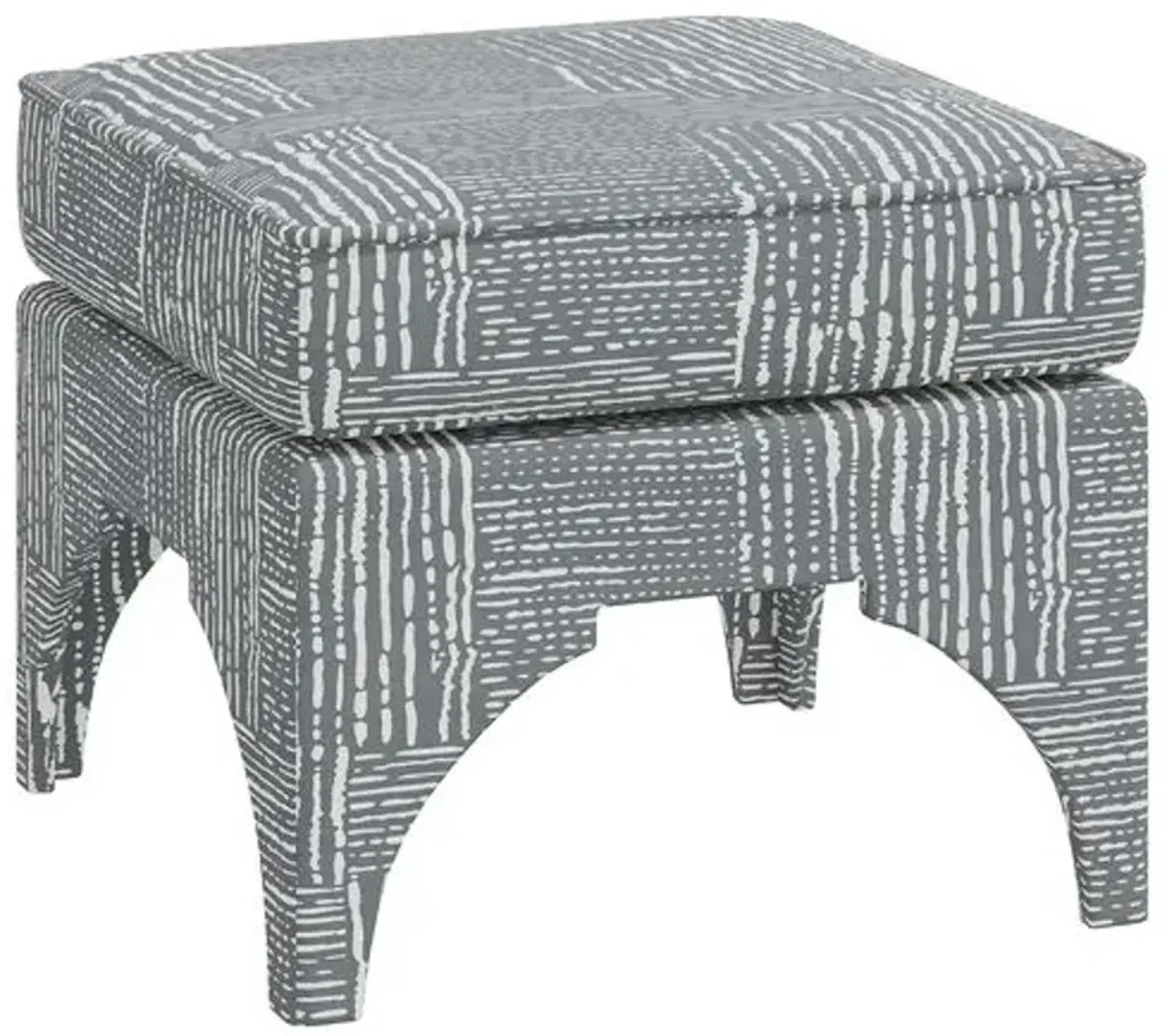 Maude Pillow-Top Ottoman - Durban Charcoal