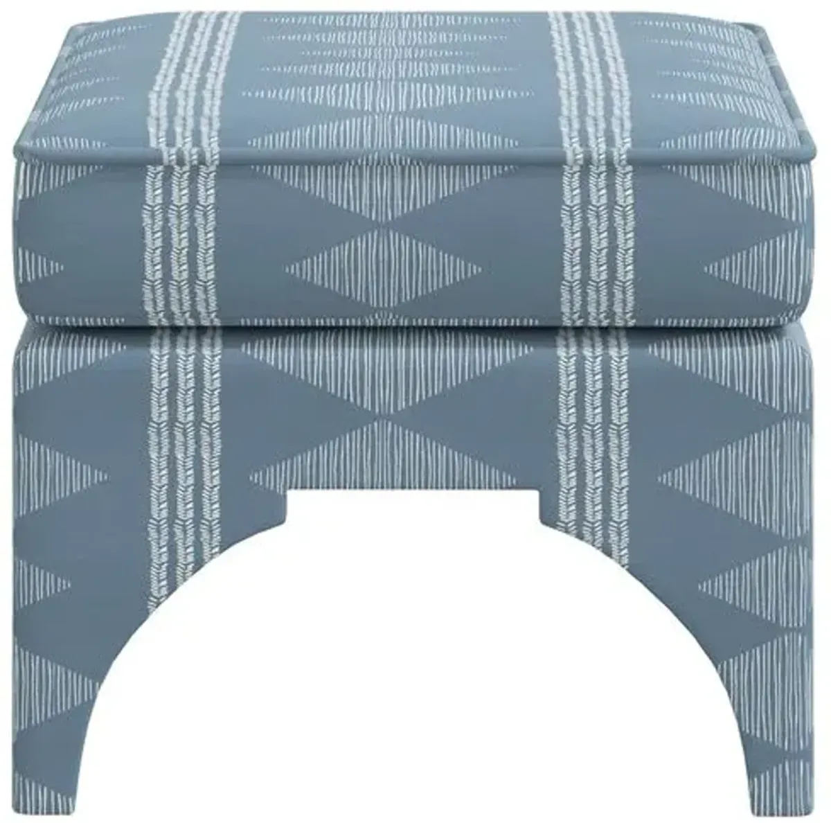 Maude Pillow-Top Ottoman - Soweto Blue