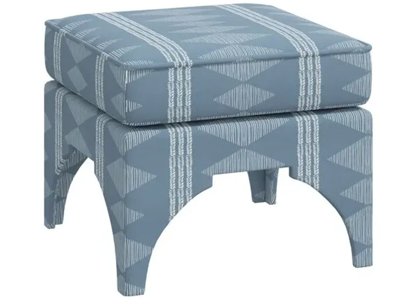 Maude Pillow-Top Ottoman - Soweto Blue