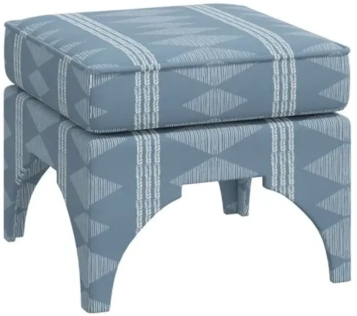 Maude Pillow-Top Ottoman - Soweto Blue